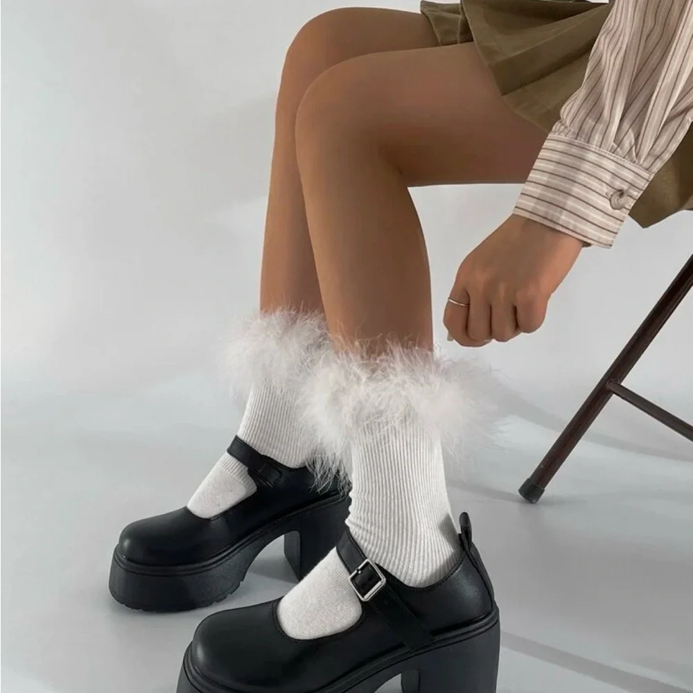 Black Platform Mary Jane Heels